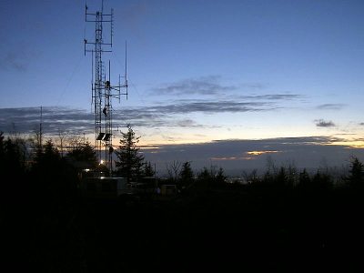 Sunset from the site